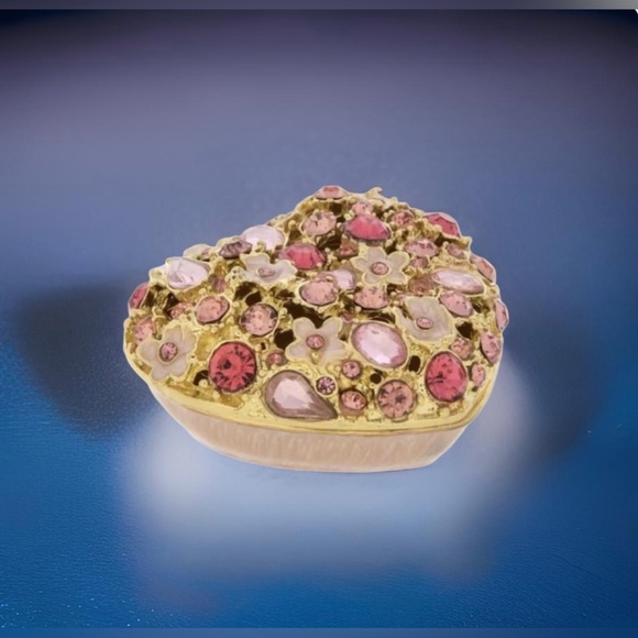New Pink Floral Rhinestone Jewelry Box - Picture 9 of 10